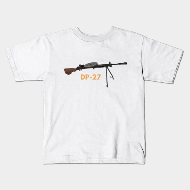 Soviet WW2 Degtyaryov DP-27 Machine Gun Kids T-Shirt by NorseTech